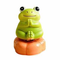 Creative Resin Frogs Figurines Cartoon Car Center Console Ornament Rotating Lucky Frogs  Home Decor Style B