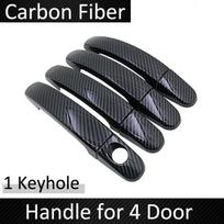 Juodo anglies pluošto durų rankenos dangtelis Ford Focus 2 MK2 MK2.5 2004~2010 2008 2009 Automobilio priedai Lipdukai Apdailos rinkinys Handle 4 Door