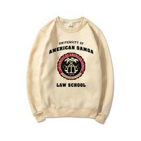 Amerikos Samoa universiteto Teisės fakulteto džemperis apvalia apykakle Unisex Puloveriai Grafiniai gobtuvai Moteriški Gatvės stiliaus džemperiai Viršutiniai drabužiai Unisex 2XL beige