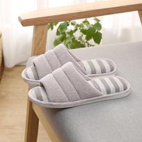 Moteriškos medvilninės šlepetės patalpoms, atviros pirštinės Minkštos šlepetės Laisvalaikio šlepetės, moteriškos namuose, užsegamos atminties putplasčio, miegamojo plokščiapadžiai batai 42-43 chaki