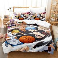 Kuroko krepšinio patalynės komplektas Viengulis Twin Pilnas Queen King Dydžio Lovos Komplektas Suaugusiems Vaikams Miegamojo Antklodės Užvalkalų Rinkiniai 3D Spausdinimo Anime 70x133cm 2pcs beige