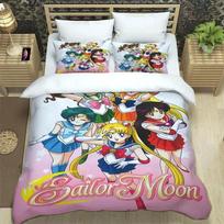Anime S-Sailor Moon patalynės komplektas, antklodės užvalkalas, miego komplektas, antklodės užvalkalas, pagalvės užvalkalas, King Queen Twin dydžio, berniukams, mergaitėms, suaugusiems 70x133cm 2pcs