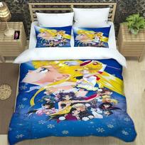 Anime S-Sailor Moon patalynės komplektas, antklodės užvalkalas, miego komplektas, antklodės užvalkalas, pagalvės užvalkalas, King Queen Twin dydžio, berniukams, mergaitėms, suaugusiems 70x133cm 2pcs