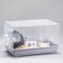 Auksinis meškinas 47 Dydelė žiurkėno narvas su 60 pagrindinių reikmenų ir vilų tvora running wheels + hut + waterer + white food box