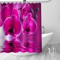 Orchidėjų gėlės Dušo užuolaidos Individuali vonios užuolaida Vandeniui atsparus vonios audinys Poliesterio dušo užuolaida 1 vnt. individuali 120x180cm purple