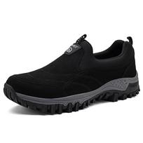 Žieminiai laisvalaikio batai vyrams, kvėpuojantys Zapatillas Hombre, įsispiriami, minkšta platforma, lauko vyriški sportbačiai, neslystantys, žygio batai 46 black