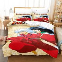 Naujas Mados Inuyasha Patalynės Komplektas Viengulis Twin Pilnas Queen King Dydžio Lovos Komplektas Suaugusiems Vaikams Miegamojo 3D Anime Paklodės ir Pagalvių Užvalkalai 70x133cm 2pcs
