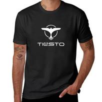 Naujas DJ Tiesto Prekės ženklo Marškinėliai Trumpas marškinėlis Marškinėlis trumpas vyriški drabužiai 2025 naujas modelis L black