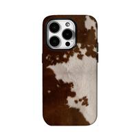 TERRA Rudas Kailinis Telefono Dėklas IPhone 16 15 14 13 12 11 X XS XR XSMAX 7 8 Pro Max Plus Dvisluoksnis Galinis Dangtelis IPHONE16PROMAX