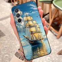 Burlaivių meno paveikslai Telefono dėklas Samsung S25 Edge S24 S23 S22 S21 S20 Ultra Plus Fe Galaxy A54 A53 A34 A25 A16 Silikoninis Samsung S25