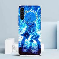 Huner X-Hunters Killua telefono dėklas Samsung Galaxy A17 A37 A57 A16 A15 A14 A13 A56 A55 A54 A53 A36 A35 A34 A33 A26 A25 A24 A23 Samsung A07 blue