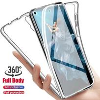Skaidrus 360 laipsnių pilnas apsauginis dėklas telefonui Samsung Galaxy S26 S25 Ultra S24 S23 S22 S21, permatomas galinis dangtelis For Galaxy A15 gray