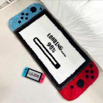 VIKAMA Carpet Game Controller Design for Living Room and Bedroom Wool Slip-resistant Mat for Electronic Sports Decoration 50X80cm black