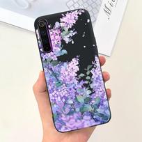 For Realme 6 Case Cover Soft Silicone TPU Realme 6 Pro Realme6 Back Cover Beauty Flower Cartoon Printed Coque Capa Realme 6 black