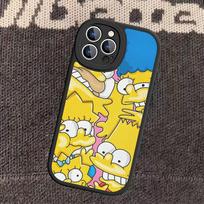 Animacinis The S-Simpsons Odinis Telefono dėklas IPhone 16 15 14 13 12 11 Pro Max Plus iPhone 15 yellow