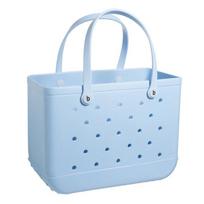 EVA vandeniui atsparus prakiurbtas paplūdimio krepšys: Atsparus dėvėjimuisi, Minkštas, Vienos peties dizainas. Small Beach Bag 28*11*21cm 380g dangaus mėlyna spalva