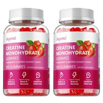 Kreatino monohidrato gumijos, aukščiausios kokybės formulė, su taurinu ir vitaminu B12, lengvai pasisavinami, tinka tiek vyrams, tiek moterims. 100*2 pink