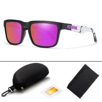 KDEAM Unisex kvadratiniai poliarizuoti akiniai nuo saulės lauko retro stiliaus lengvi patogūs madingi moteriški akiniai nuo saulės su kietu dėklu With Hard Case black