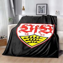 VfB Stuttgart flanelinis pledas, minkštas šiltas užklotas su futbolo klubo logotipu, jaukus patalynė futbolo gerbėjams 130cm x 150cm