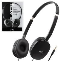 JVC HAS160B FLATS Lightweight Headband Headphones (Black) [Item] juoda