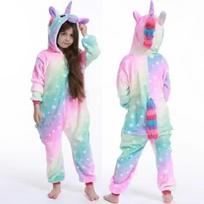 Mergaitei Violetinės Rožinės Kombinezonai Vienaragis Pižama Kigurumi Mažyliui Vaikams Su Gobtuvu Flaneliniai Namų Drabužiai Vaikų Kombinezonas 105 white
