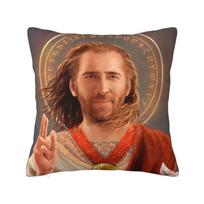 Nicolas Cage Pulp Fiction Mėmės Pagalvės Užvalkalas Minkštos Mielos Pagalvės Svetainės Dekoras Peach skin 18*18(CM)-1Pcs