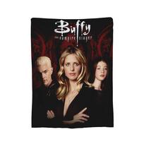 Buffy the Vampire Slayer Blankets Flannel Spring/Autumn Spike Multifunction Soft Throw Blankets for Home Travel Rug Piece Size: 75*100cm, Weight: 230 GSM brown