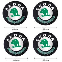 4 vnt. 56/60/65/68 mm ratų centrinių dangtelių lipdukas Padangų ratlankių dangtelis Skoda Octavia A5 3 2 VRS Vision Kodiaq Favorit Rapid Fabia black