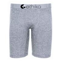 ETHIKA vyriškos vienspalvės ilgesnio kirpimo medvilninės bokserio kelnaitės - Sportinės apatinės kelnės nuo trynimosi M gray