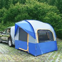Dvisluoksnė neperšlampama palapinė-priekaba (tail tent) SUV tipo kemperiui, skirta stovyklavimui lauke 3 to 4 Persons white