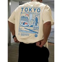 Sushi Unisex stiliaus grafinis marškinėlis Unisex Unisex Retro gatvės stiliaus trumpomis rankovėmis kasdienis medvilninis vintage Harajuku maisto spaudinio marškinėlis viršutiniai drabužiai 4XL gray