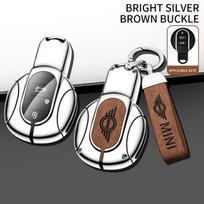 For BMW MINI COOPER S ONE JCW F54 F55 F56 F57 F60 CLUBMAN COUNTRYMAN Keychain Accessories Car Remote Key Fob Case Cover Shell cwjn00 gray