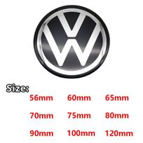 56/60/65/70/75/80/90/100/120mm VW Polo Golf 4 5 6 7 Passat GTI automobilių ratų lipdukai, centriniai ratlankių dangteliai, emblemos, ženkleliai 4 vnt. ulvn02 56mm