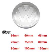 56/60/65/70/75/80/90/100/120mm VW Polo Golf 4 5 6 7 Passat GTI automobilių ratų lipdukai, centriniai ratlankių dangteliai, emblemos, ženkleliai 4 vnt. ulvn02 56mm