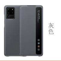 Išmanus atverčiamas dėklas su šoniniu langeliu Galaxy S21 Ultra S20 Plus Note20 PU odos dangtelis Verslo stilius S20 Ultra Chip Version pilka
