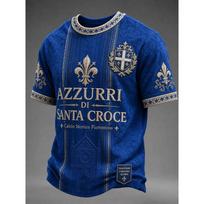 2026 Italijos Fano Futbolo Treniruočių Marškinėliai - 3D Spausdinti - Madingi ir Patogūs - Šeimos Personalizuoti Drabužiai XS blue