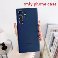 For Samsung S24 Ultra Silicone Full Cover Phone Case With Spray Coating For Protection And Style Dark Blue S24 Ultra blue