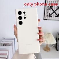 For Samsung S24 Ultra Silicone Full Cover Phone Case With Spray Coating For Protection And Style White S24