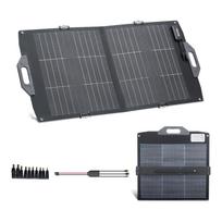 VEVOR 100W Bifacial Solar Panel, 16BB N-Type Foldable Monocrystalline Solar Panel Charger 24% Efficiency, Portable with MC4 Output, USB-A (QC3.0) 122.6 x 60.8 x 3.5 cm