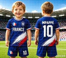 2026 Karštas Išpardavimas Specialus Nr.10Mbappé Futbolo Marškinėlių Šortų Rinkinys Moterys Vyrai Prancūzijos Vėliava Gerbėjų Marškinėliai ir Šortai Vasaros Vaikams 2 Dalių Rinkinys 140