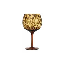 Stiklinė gintarinė leopardinė taurė meno stiliaus vandens puodelis elegantiškas gėrimų puodelis baras Style B