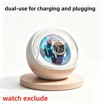 5 Color Changing Ambient Lights Automatic Watch Winder Mechanical Watch Winder  Display Storage Single Dual Use gray