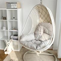 Sustorinta pagalvėlė lauko sūpynėms arba balkono supamam krėslui Backrest Chair Cushion smėlis
