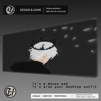 Black White Anime Desk Mat Tokyo Ghoul Mousepad Kaneki Ken Computer Gamer Non-slip Mouse Pad HD Desk Pad Playpad HYBXAXC 900x400x2mm