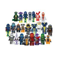 24 vnt. Ninjago mini figūrėlės, statybiniai kaladėlių žaislai, kolekcija, stalo žaislas vaikams ir suaugusiems