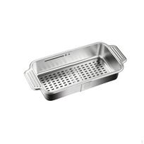 Ištraukiamas kriauklės krepšelis Nerūdijančio plieno kiaurasamtis su rankenomis Taupantis vietą virš sietelio skirtas M 304 Stainless Steel
