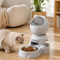 Large-Capacity Automatic Pet Feeder for Cats And Dogs Push-Button Feeding Small to Medium Dogs And Cats No plug pilka