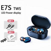 Originalios Xiaomi E7S belaidės Bluetooth ausinės su mikrofonu, LED ekranu, ausinės iPhone, Xiaomi TWS ausinėms, Bluetooth ausinės juoda