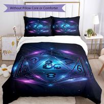 Dungeons & Dragons Bedding Set Breathable Duvet Cover with Pillowcases Decorative Bed Linen for Bedroom Home Decoration Birthday Gift 140cmx200cm