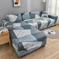 Naujo stiliaus spausdinti L formos sofos užvalkalai svetainės sofos užvalkalams, apsaugantys nuo dulkių, elastingi tamprūs užvalkalai kampiniam sofos užvalkalui Small 90-140cm 1PC